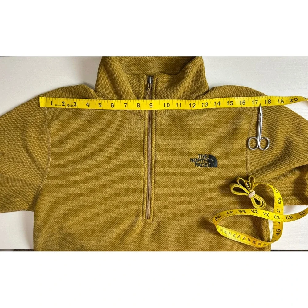 The North Face Mens Echo Rock Quarter Zip Pullover Mustard Yellow Small NF0A3Y6Y